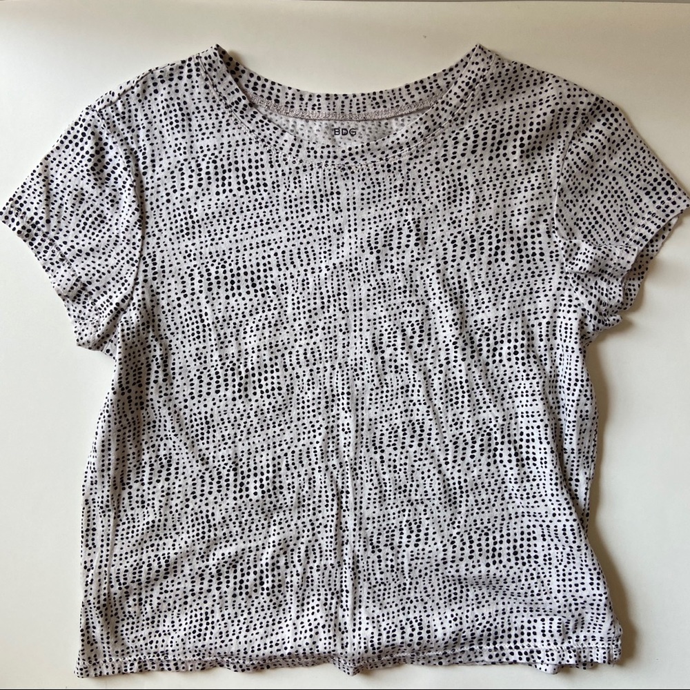 black and white BDG dotted top